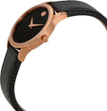  Shop Authentic Movado Museum Classic Black Dial Black Leather Strap Watch For Women - 607061 - Luxxuri