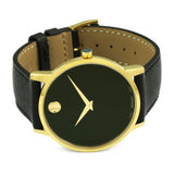  Shop Authentic Movado Museum Classic Quartz Black Dial Black Leather Strap Watch for Men - 0607195 - Luxxuri