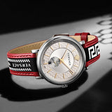  Shop Authentic Versace V Circle Silver Dial Two Tone Leather Strap Watch for Men - VEBQ01319 - Luxxuri