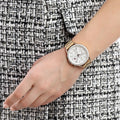 Tommy Hilfiger Carly White Dial Gold Steel Strap Watch for Women - 1781786