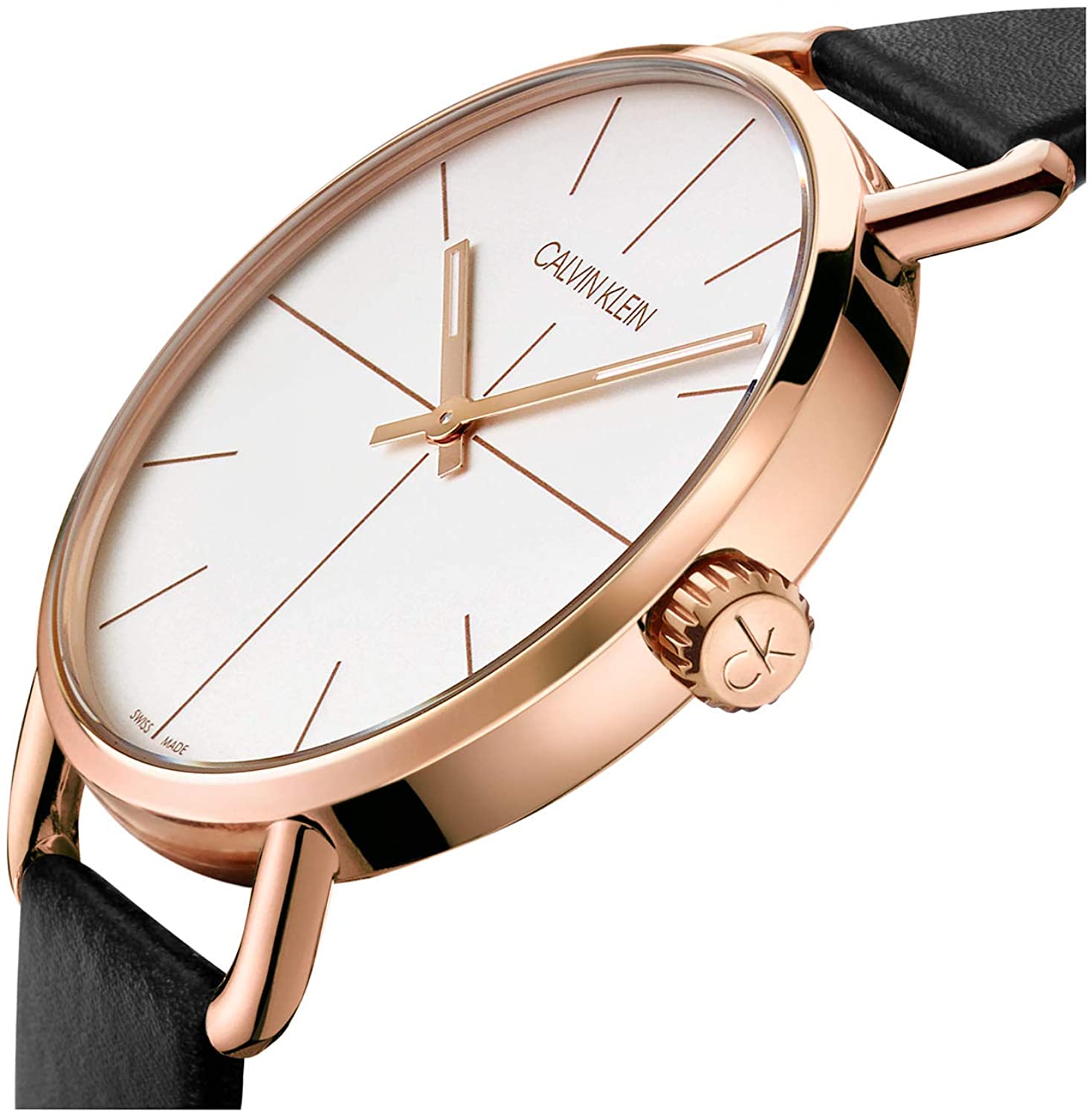  Shop Authentic Calvin Klein Posh Silver Dial Brown Leather Strap Watch for Men - K8Q316G6 - Luxxuri
