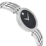  Shop Authentic Movado Esperanza 63 Diamonds Black Dial Silver Steel Strap Watch For Women - 0607052 - Luxxuri