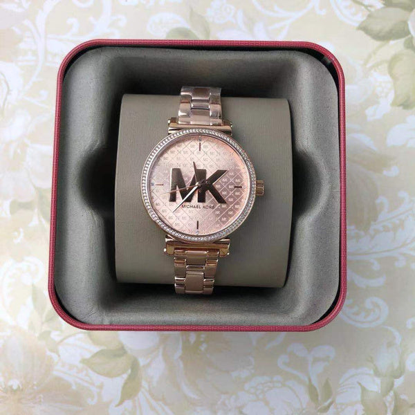  Shop Authentic Michael Kors Sofie Quartz Rose Gold Dial Rose Gold Steel Strap Watch For Women - MK4335 - Luxxuri