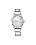  Shop Authentic Calvin Klein Stately Silver Dial Silver Steel Strap Watch for Women - K3G2312W - Luxxuri