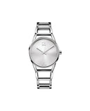  Shop Authentic Calvin Klein Stately Silver Dial Silver Steel Strap Watch for Women - K3G2312W - Luxxuri