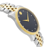  Shop Authentic Movado Museum Classic Diamonds Black Dial Two Tone Steel Strap Watch For Men - 0606879 - Luxxuri