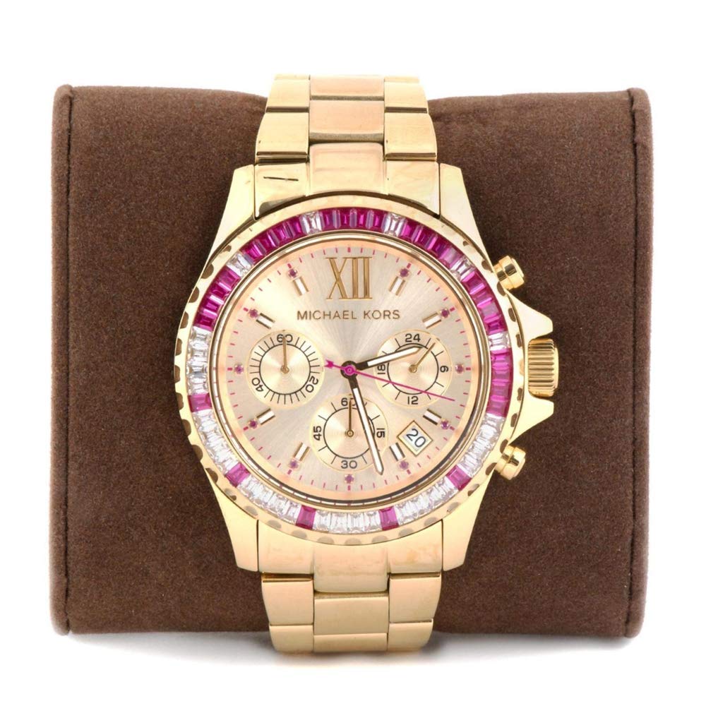  Shop Authentic Michael Kors Everest Chronograph Gold Dial Gold Steel Strap Watch for Women - MK5871 - Luxxuri