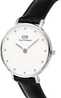  Shop Authentic Daniel Wellington Classy Sheffield White Dial Black Leather Strap Watch For Women - DW00100080 - Luxxuri