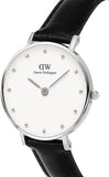  Shop Authentic Daniel Wellington Classy Sheffield White Dial Black Leather Strap Watch For Women - DW00100080 - Luxxuri