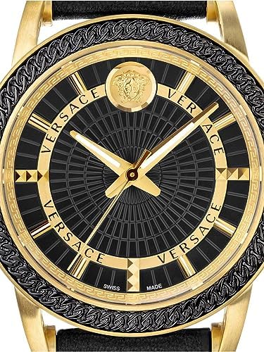  Shop Authentic Versace Code Quartz Black Dial Black Leather Strap Watch For Men - VEPO00320 - Luxxuri