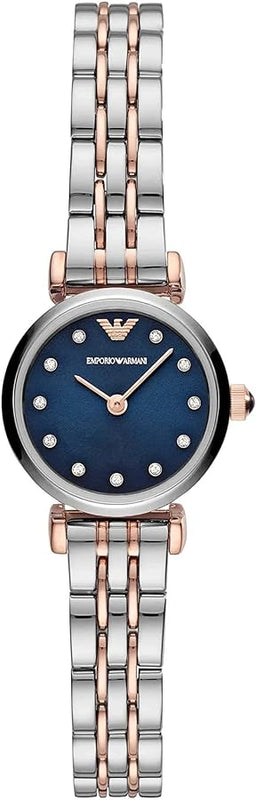  Shop Authentic Emporio Armani Gianni T Bar Quartz Blue Dial Two Tone Steel Strap Watch For Women - AR11222 - Luxxuri