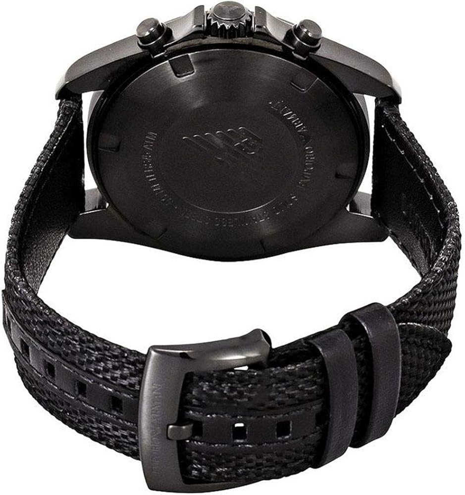  Shop Authentic Emporio Armani Sigma Chronograph Black Dial Black Leather Strap Watch For Men - AR6131 - Luxxuri