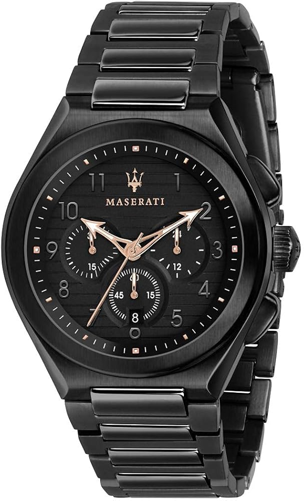  Shop Authentic Maserati Triconic Quartz Black Dial Black Steel Strap Watch For Men - R8873639003 - Luxxuri