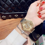  Shop Authentic Guess Madison Diamonds Gold Dial Gold Steel Strap Watch for Women - W0637L2 - Luxxuri