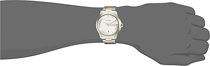  Shop Authentic Gucci G Timeless Quartz Silver Dial Two Tone Steel Strap Watch For Men - YA126450 - Luxxuri