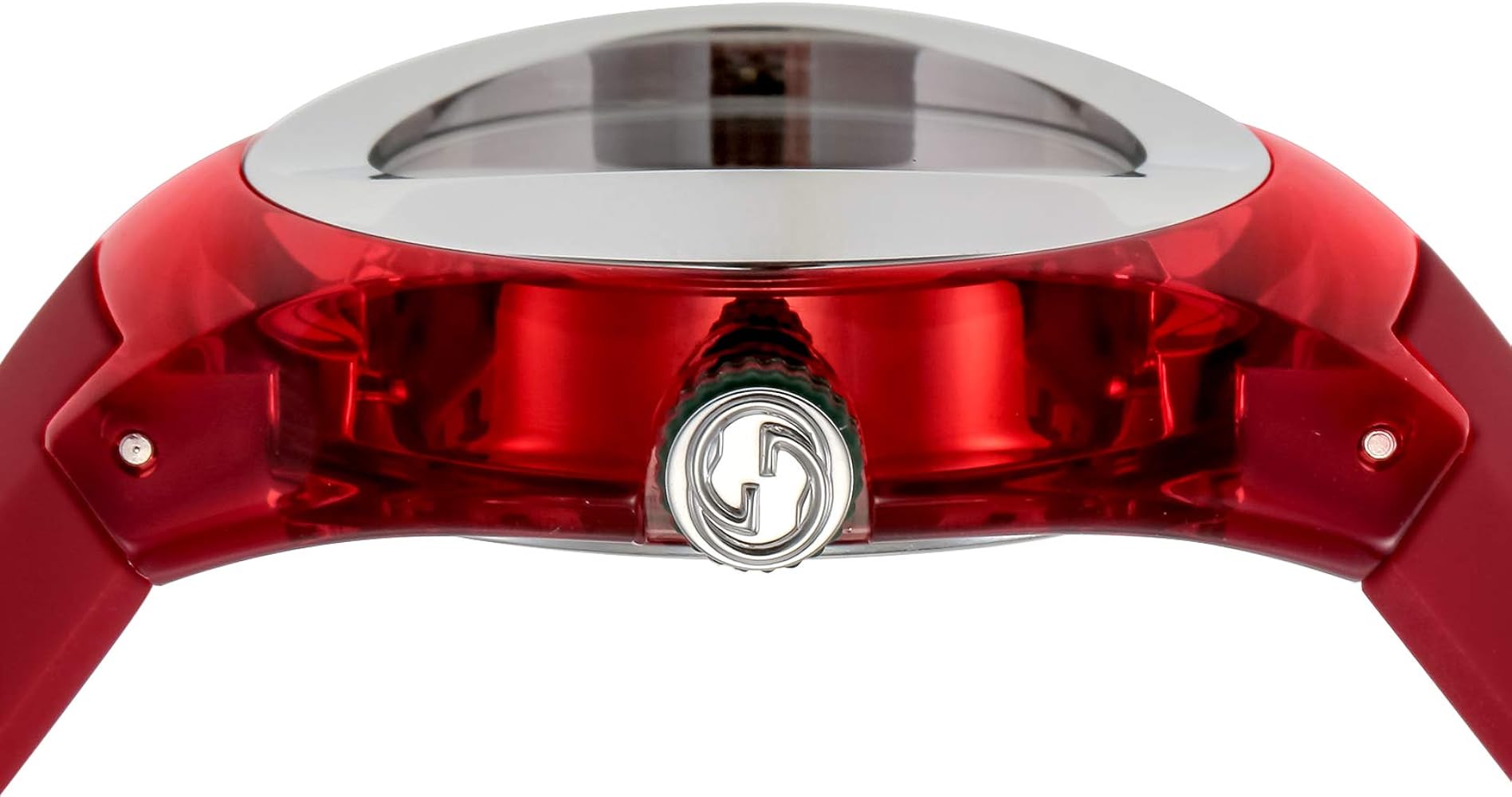  Shop Authentic Gucci Sync Quartz Red Dial Red Rubber Strap Watch For Women - YA137303 - Luxxuri
