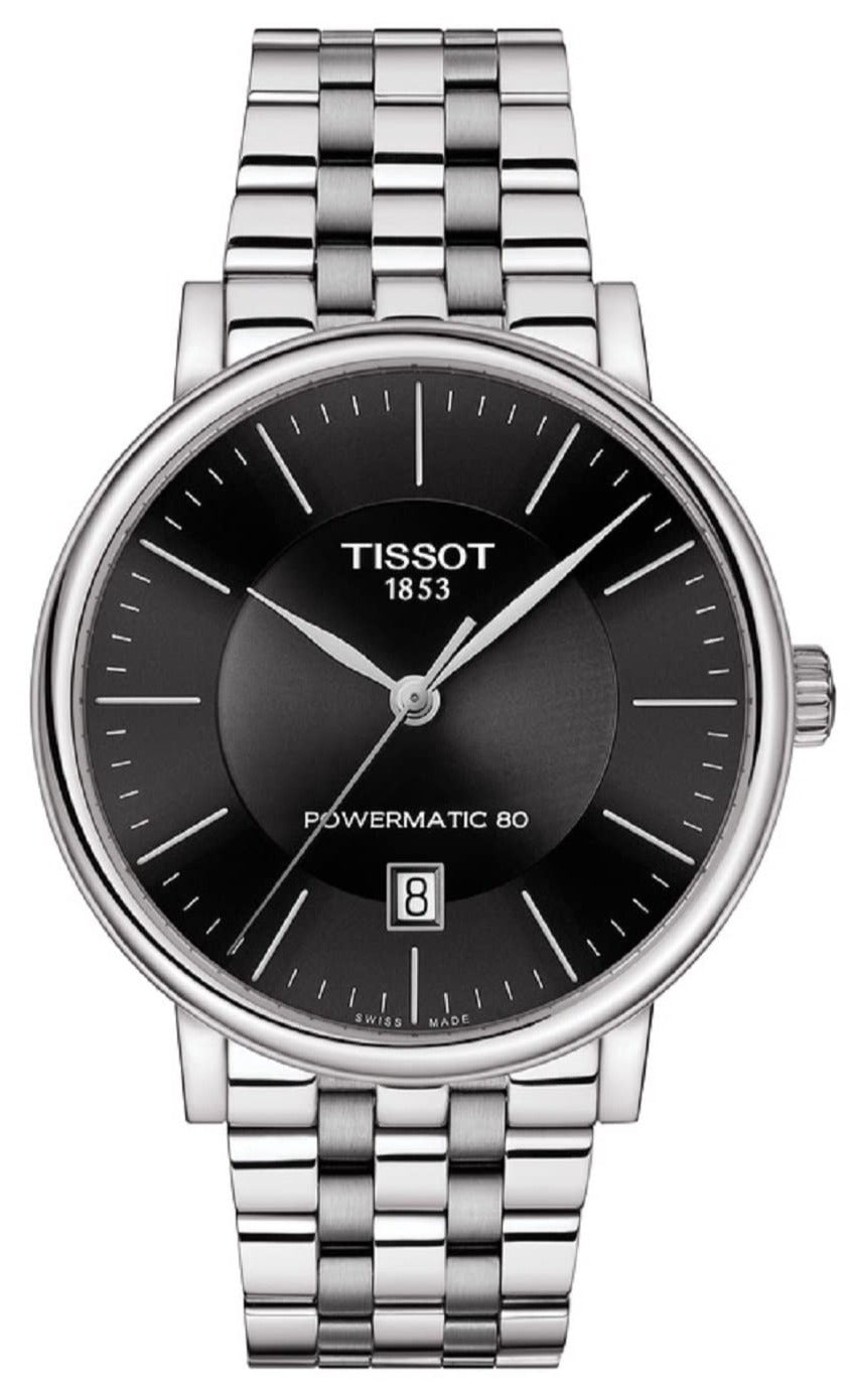  Shop Authentic Tissot T Classic Carson Premium Powermatic 80 Black Dial Silver Steel Strap Watch For Men - T122.407.11.051.00 - Luxxuri