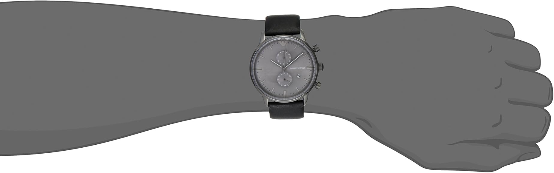  Shop Authentic Emporio Armani Classic Grey Dial Grey Leather Strap Watch For Men - AR0388 - Luxxuri