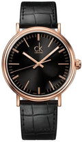  Shop Authentic Calvin Klein Surround Black Dial Black Leather Strap Watch for Men - K3W216C1 - Luxxuri