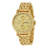  Shop Authentic Fossil Boyfriend Chronograph Gold Dial Gold Steel Strap Watch for Women - ES2197 - Luxxuri