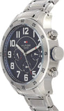  Shop Authentic Tommy Hilfiger Trent Chronograph Blue Dial Silver Steel Strap Watch for Men - 1791053 - Luxxuri