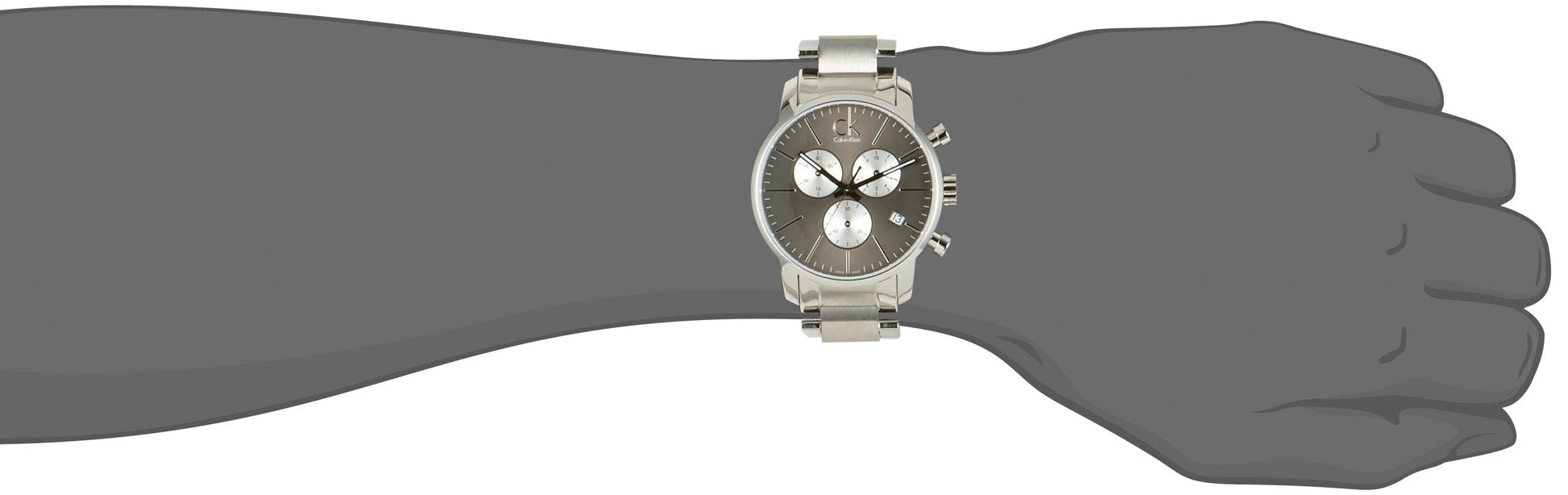  Shop Authentic Calvin Klein City Chronograph Black Dial Silver Steel Strap Watch for Men - K2G2714X - Luxxuri