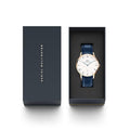  Shop Authentic Daniel Wellington Dapper Somerset White Dial Blue Leather Strap Watch For Men - DW00100191 - Luxxuri