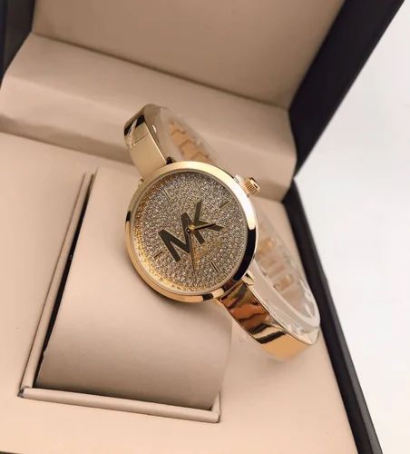  Shop Authentic Michael Kors Parker Crystals Gold Dial Gold Steel Strap Watch For Women - MK4469 - Luxxuri