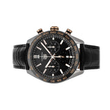  Shop Authentic Tag Heuer Carrera Chronograph Black Dial Black Leather Strap Watch for Men - CBN2A5A.FC6481 - Luxxuri