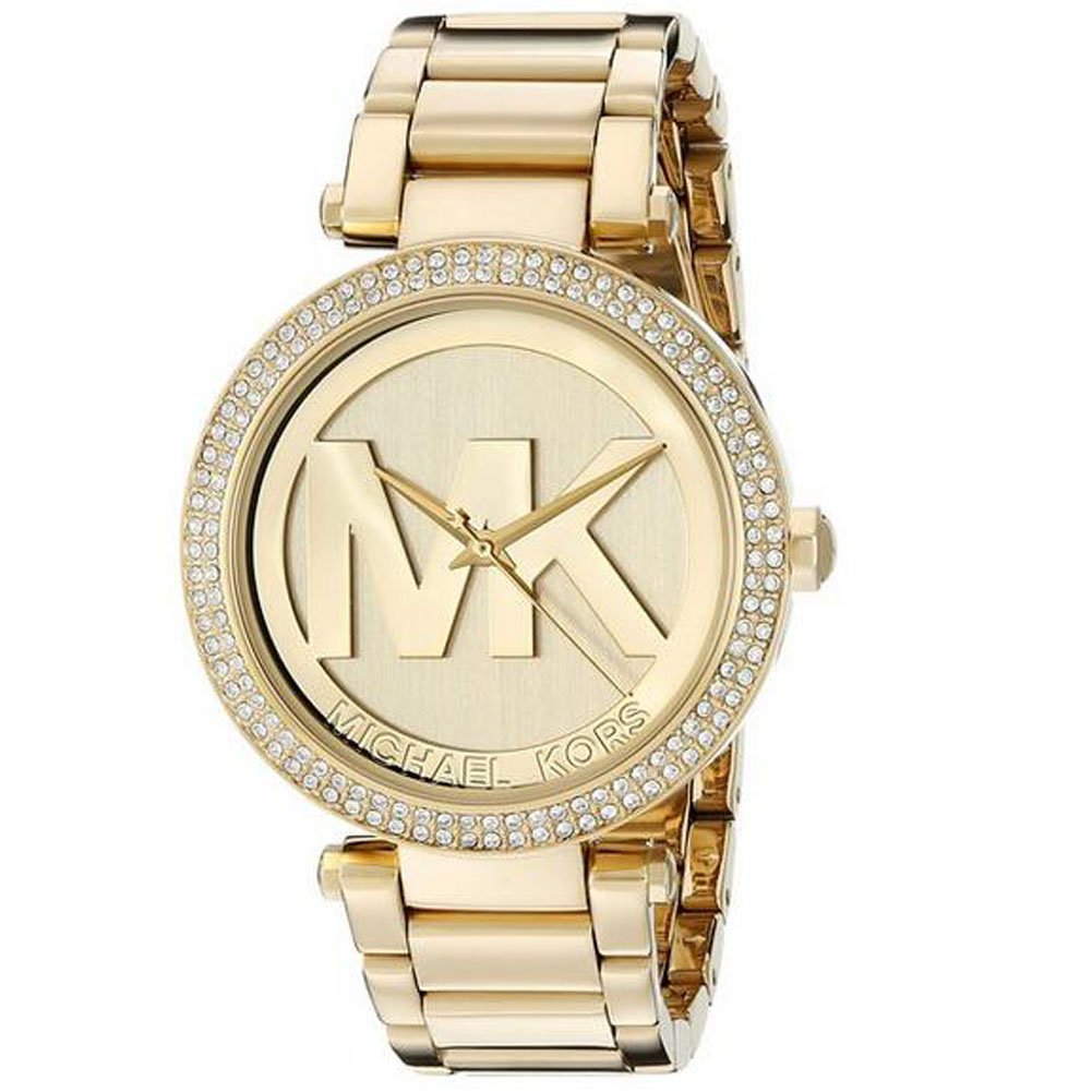  Shop Authentic Michael Kors Parker Diamonds Gold Dial Gold Steel Strap Watch for Women - MK5784 - Luxxuri