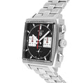  Shop Authentic Tag Heuer Monaco Automatic Chronograph Black Dial Silver Steel Strap Watch for Men - CBL2113.BA0644 - Luxxuri