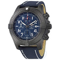 Shop Authentic Breitling Super Avenger Chronograph 48 Night Mission Blue Dial Blue Leather Strap Watch for Men - V13375101C1X2 - Luxxuri