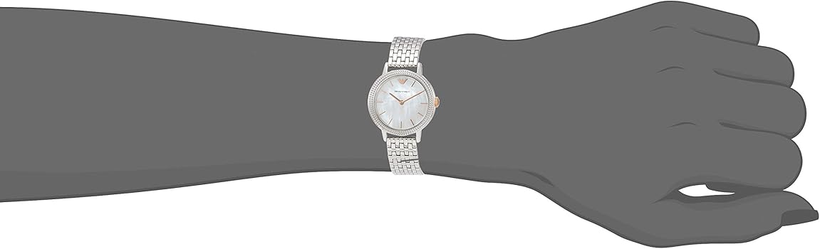  Shop Authentic Emporio Armani Interchangeable Analog Mother of Pearl Dial Silver Steel Strap Watch For Women - AR80020 - Luxxuri