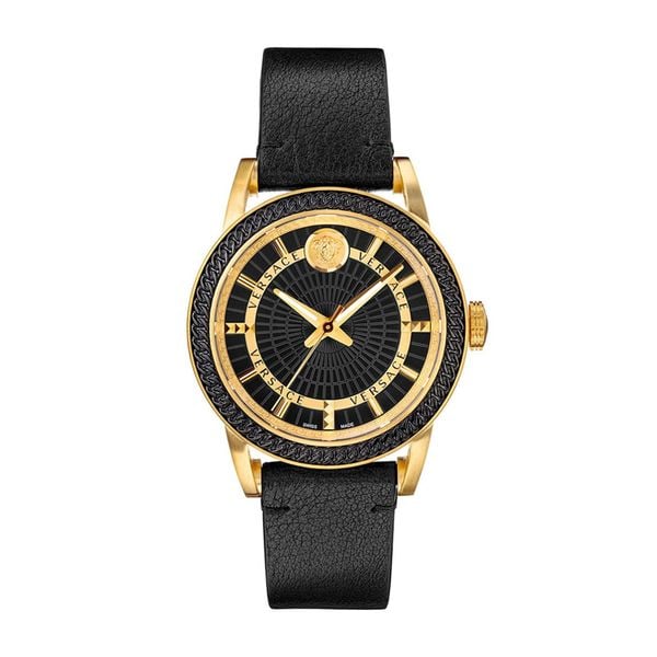  Shop Authentic Versace Code Quartz Black Dial Black Leather Strap Watch For Men - VEPO00320 - Luxxuri
