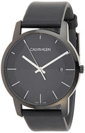  Shop Authentic Calvin Klein City Quartz Black Dial Black Leather Strap Watch for Men - K2G2G4C1 - Luxxuri