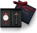  Shop Authentic Daniel Wellington Petite Suffolk Red Dial Red Leather Strap Watch For Women - DW00100404 - Luxxuri
