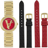  Shop Authentic Versace Virtus Mini Quartz Red Dial Gold Steel Strap Watch For Women - VET300321 - Luxxuri
