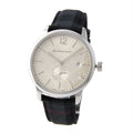  Shop Authentic Burberry Classic Round Cream Dial Black Leather Strap Watch for Men - BU10008 - Luxxuri