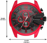  Shop Authentic Diesel Mega Chief Chronograph Black Dial Red Rubber Strap Watch For Men - DZ4526 - Luxxuri