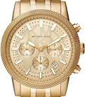  Shop Authentic Michael Kors Hutton Chronograph Gold Dial Gold Steel Strap Watch For Men - MK8953 - Luxxuri