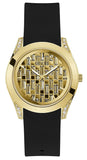  Shop Authentic Guess Clarity Gold Dial Black Silicone Strap Watch for Women - GW0109L1 - Luxxuri