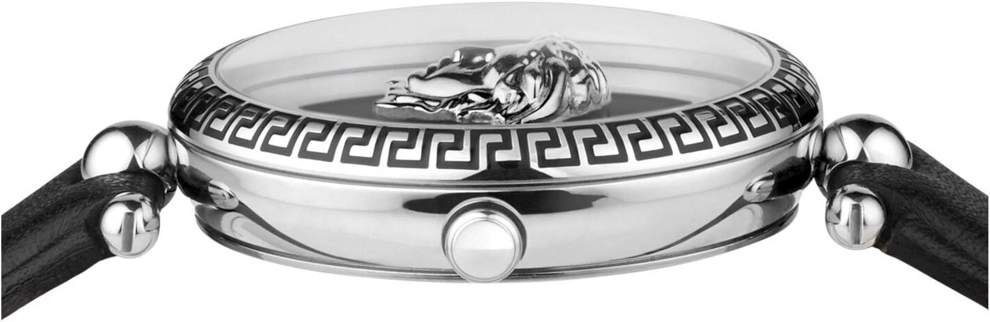  Shop Authentic Versace Palazzo Empire Black Dial Black Leather Strap Watch for Women - VCO060017 - Luxxuri