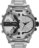  Shop Authentic Diesel Mr. Daddy Chronograph Silver Dial Silver Steel Strap Watch For Men - DZ7421 - Luxxuri