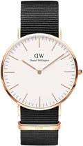  Shop Authentic Daniel Wellington Classic Cornwall White Dial Black Nylon Strap Watch For Men - DW00100257 - Luxxuri