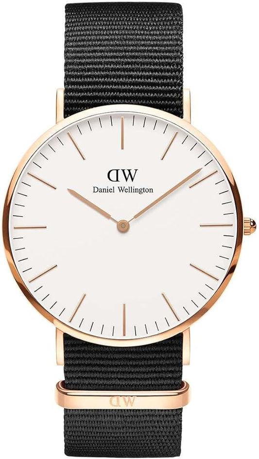  Shop Authentic Daniel Wellington Classic Cornwall White Dial Black Nylon Strap Watch For Men - DW00100257 - Luxxuri