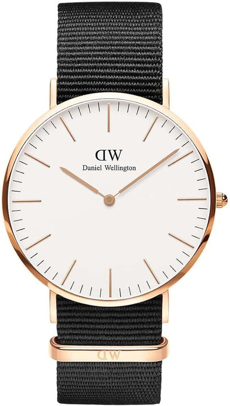 Shop Authentic Daniel Wellington Classic Cornwall White Dial Black Nylon Strap Watch For Men - DW00100257 - Luxxuri