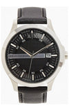  Shop Authentic Armani Exchange Hampton Chronograph Black Dial Black Leather Strap Watch For Men - AX2101 - Luxxuri