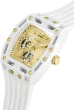  Shop Authentic Guess Phoenix Analog Gold Dial White Silicone Strap Watch For Men - GW0499G5 - Luxxuri
