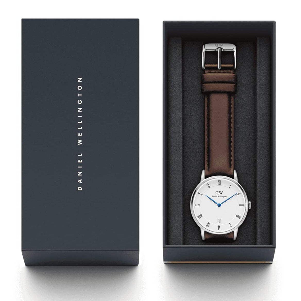  Shop Authentic Daniel Wellington Dapper Bristol White Dial Brown Leather Strap Watch For Women - DW00100090 - Luxxuri