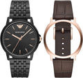  Shop Authentic Emporio Armani Interchangeable Black Dial Black Steel Strap Watch For Men - AR80021 - Luxxuri